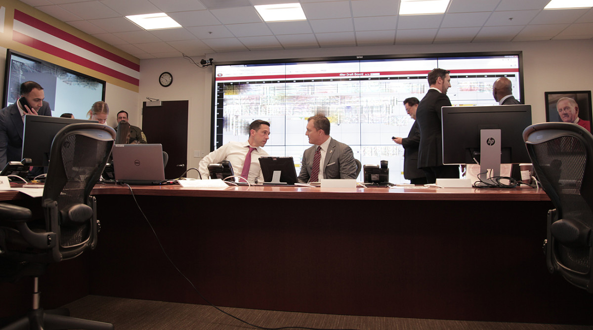 It was the first draft for 49ers head coach Kyle Shanahan (left) and GM John Lynch.